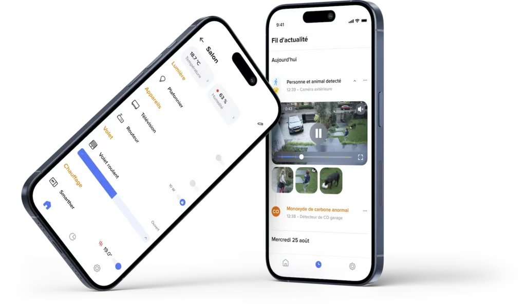 Mockup de l'application de domotique Netatmo.