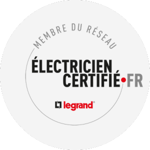 Logo éléctricien certifié Legrand