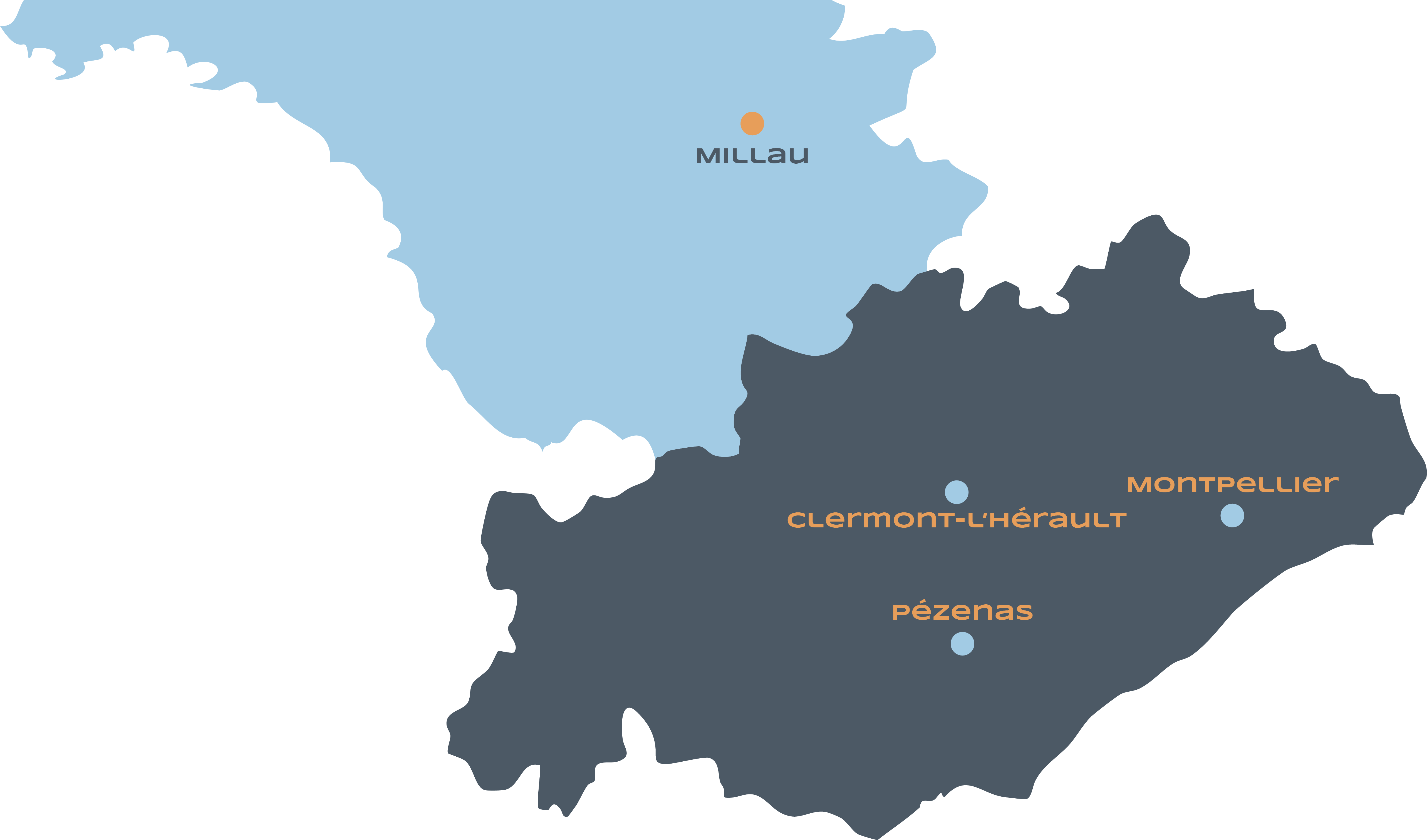 Carte de la zone de chalandise.